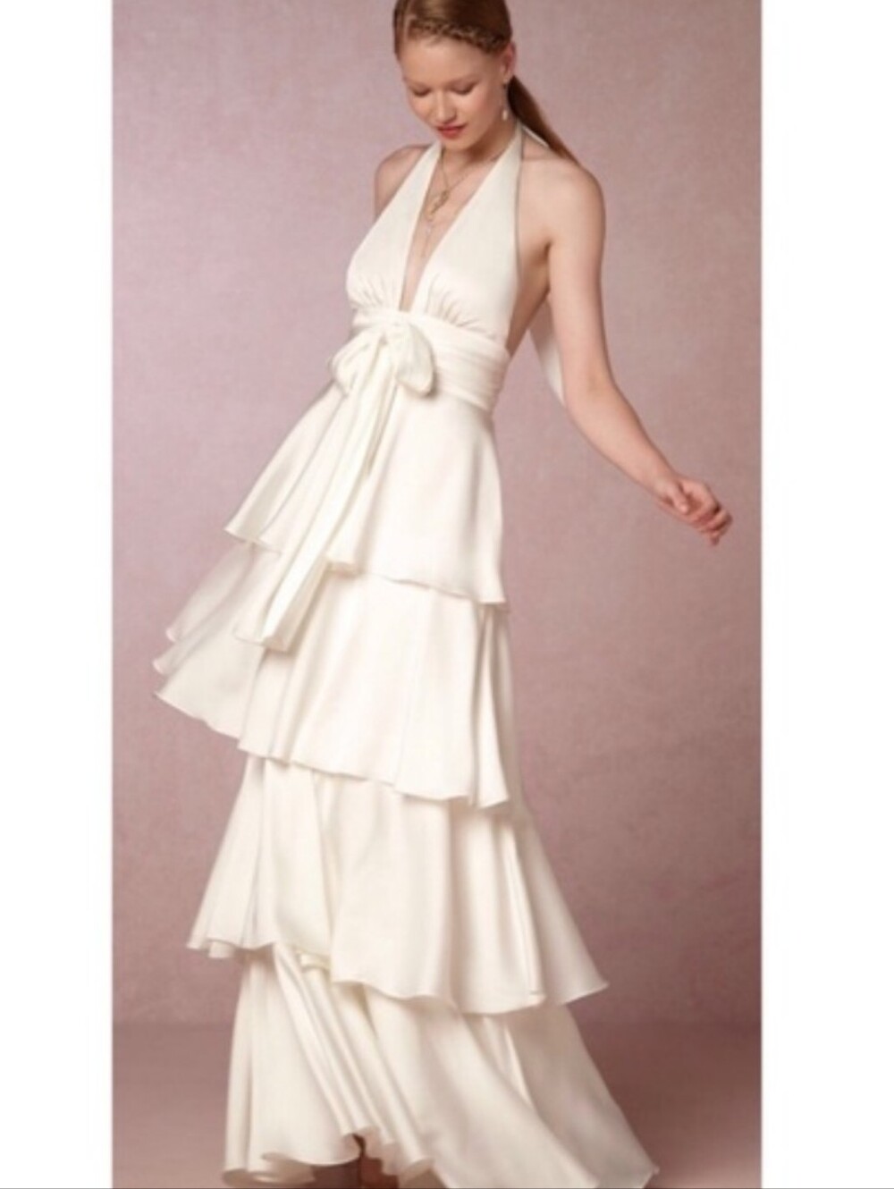 Anthropologie x BHLDN Jill Stuart Billie Halter Dress Sz 10